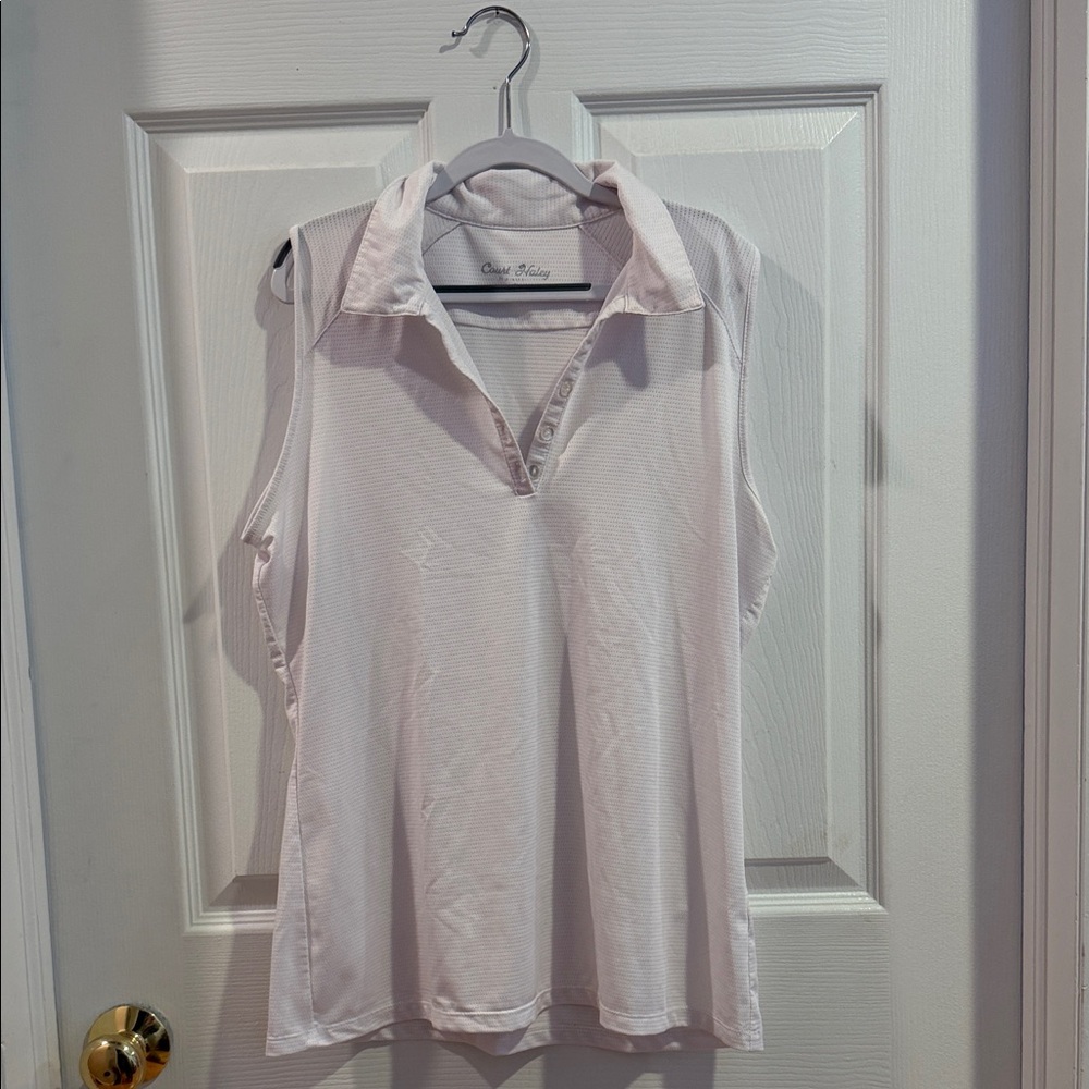 Elegant Light Pink Sleeveless Blouse
